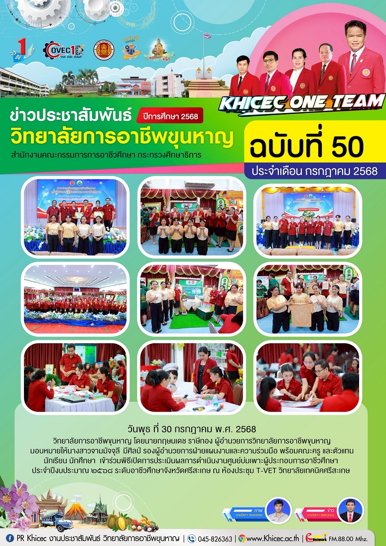 การประเมินผลการดำเนินงานศูนย์บ่มเพาะผู้ประกอบการอาชีวศึกษา ประจำปีการศึกษา 2568